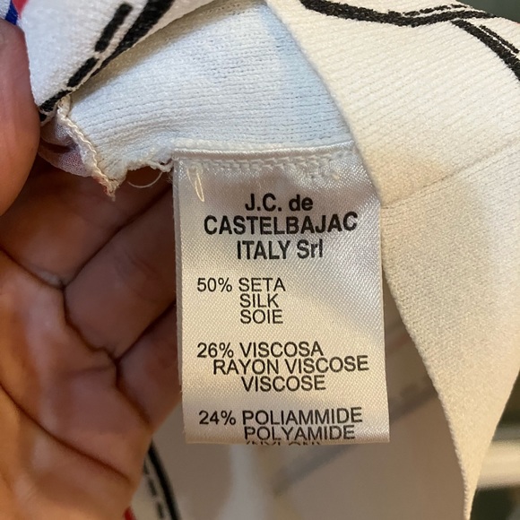 JC de Castelbajac Paris Hearts red sheer Blouse 44 Italy. - Picture 8 of 8